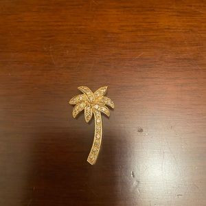 925 sterling gold plated palm tree pendant